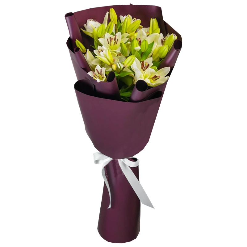 Букет из 7 белых лилий
