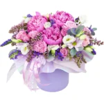 Цветы в коробке Розовая нежность