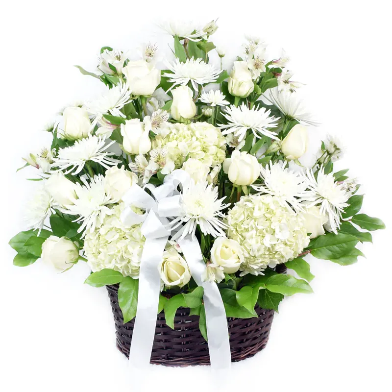 Корзина с цветами Утро любви